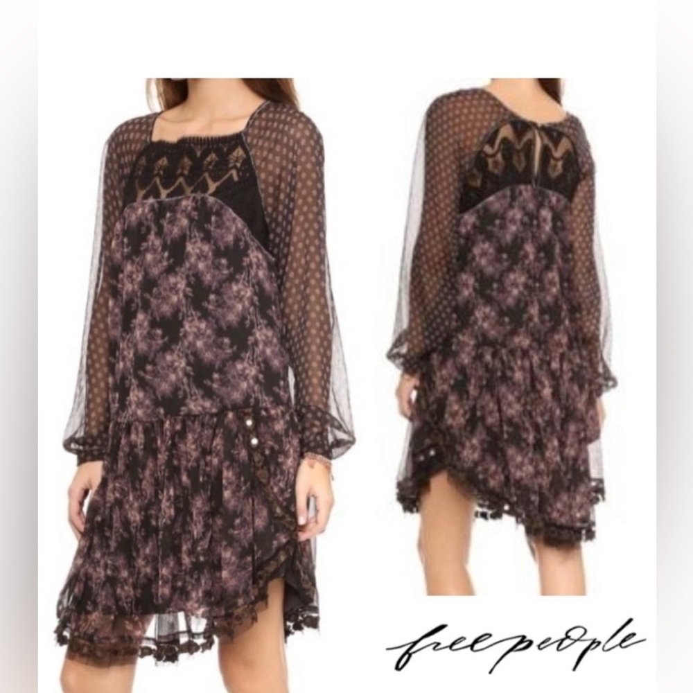 Free People Elsie Midnight Garden Dress